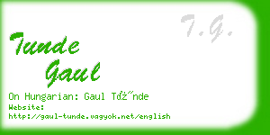 tunde gaul business card